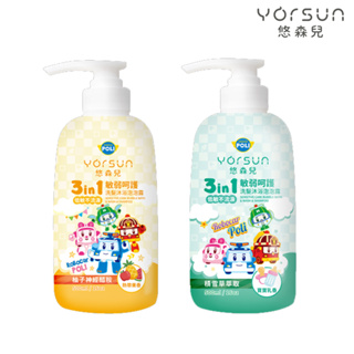 【悠森兒 YORSUN】POLI波力 敏弱呵護3in1洗髮沐浴泡泡露 500ml-熱帶果香/寶寶乳香 不流淚配方