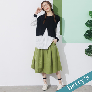 betty’s貝蒂思(21)後腰鬆緊雙口袋長裙(綠色)