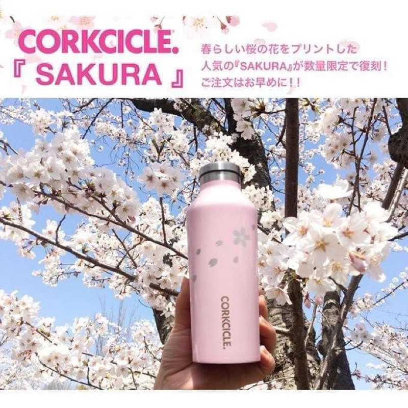 日本星巴克聯名CORKCICLE櫻花粉色系不銹鋼保溫瓶 現貨
