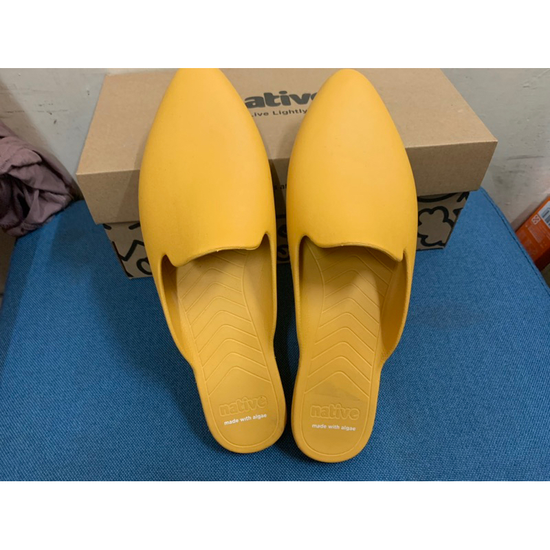 native ava 防水穆勒鞋 黃色24.5號