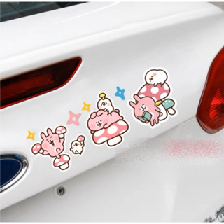 可愛 卡娜赫拉 三隻 隨意貼 後車貼 汽車 機車 防水 反光 卡通 貼紙 車貼
