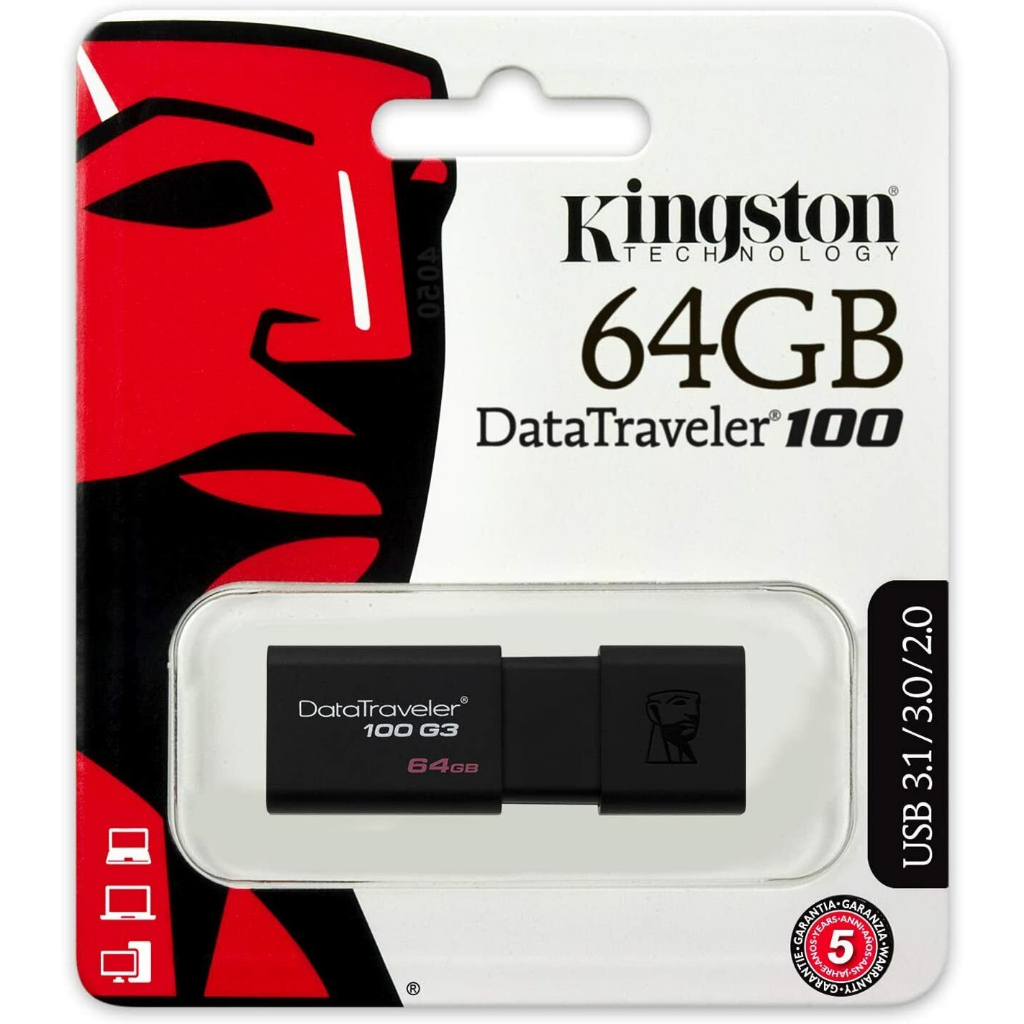 全新出清品 正版 金士頓 隨身碟 64GB USB3.0 Kingston DT100 G3