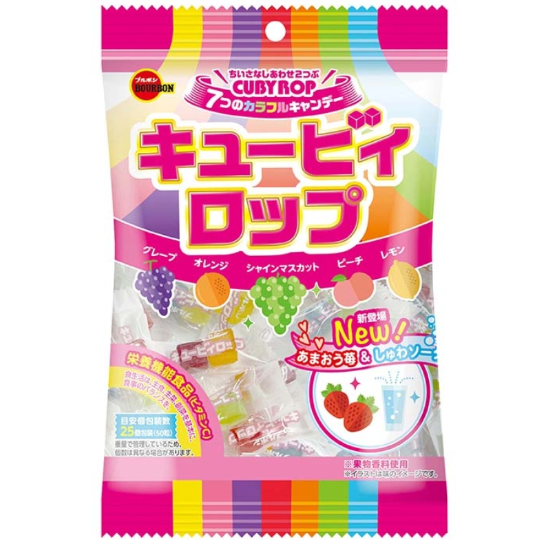 【星雨日貨】電子發票 Bourbon北日本 7種水果綜合水果糖 方形水果糖 硬糖 方塊水果糖 100g