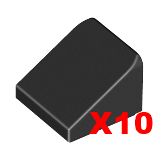 「翻滾樂高」LEGO 54200 Slope 30 1x1x2/3 斜邊 黑色 10個