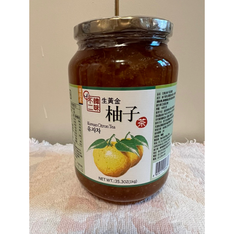 🆕韓味不二 生黃金 1kg柚子茶醬 （韓國製）