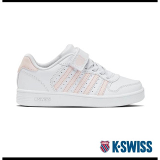 全新【K-SWISS】時尚運動鞋 Court Palisades Strap-童-白/淺粉(57006-979)