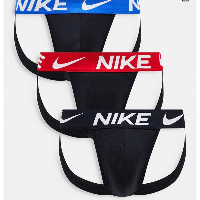 &lt;現貨商品&gt; Nike 運動內褲 三角 後空 三色褲頭 黑紅藍 全新S號 現貨