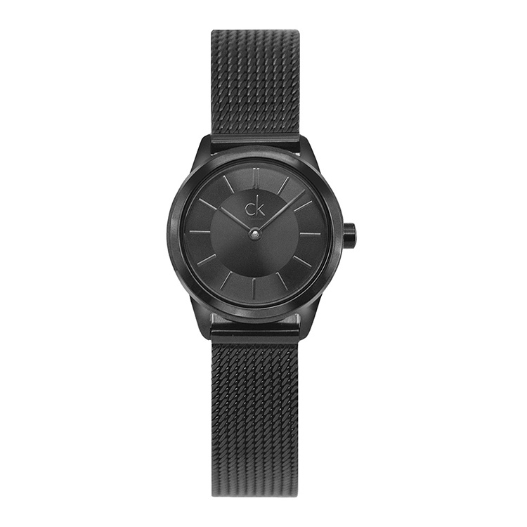 Calvin Klein美國原廠平輸 | CK Minimal極簡系列女錶-黑色系 不鏽鋼米蘭腕錶K3M234B1