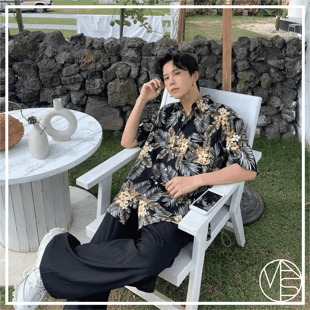 【MAKEA.STYLE】🇰🇷 韓國 滿版 花卉 短袖 花襯衫 韓國男裝 男生襯衫 休閒襯衫 襯衫
