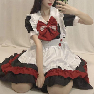 【新款】萬聖節吸血鬼小惡魔女僕Lolita哥特風黑紅女僕cosplay洛麗塔學生二次元可愛連衣裙cos服裝魔法女巫