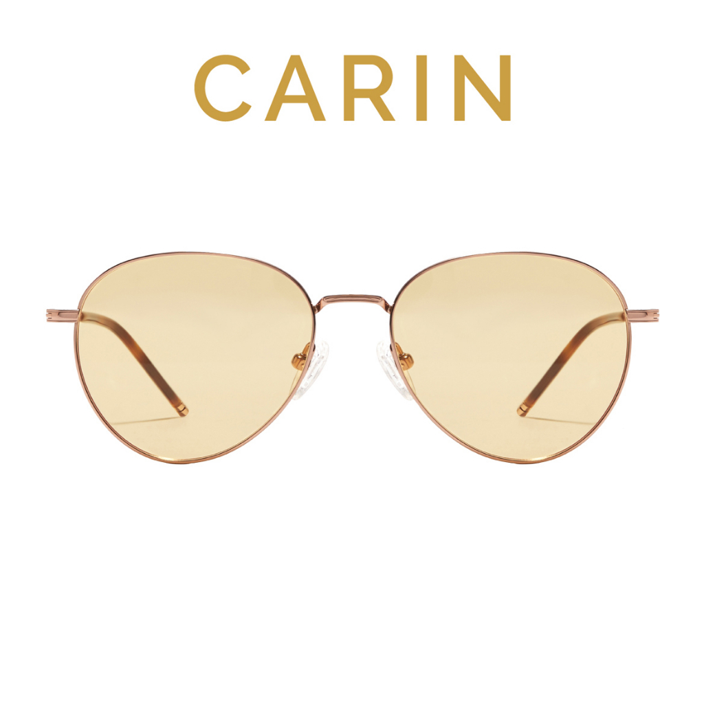 韓國 CARIN 太陽眼鏡LEA C2 (玫瑰金) 透橙色 NewJeans同款 墨鏡【原作眼鏡】