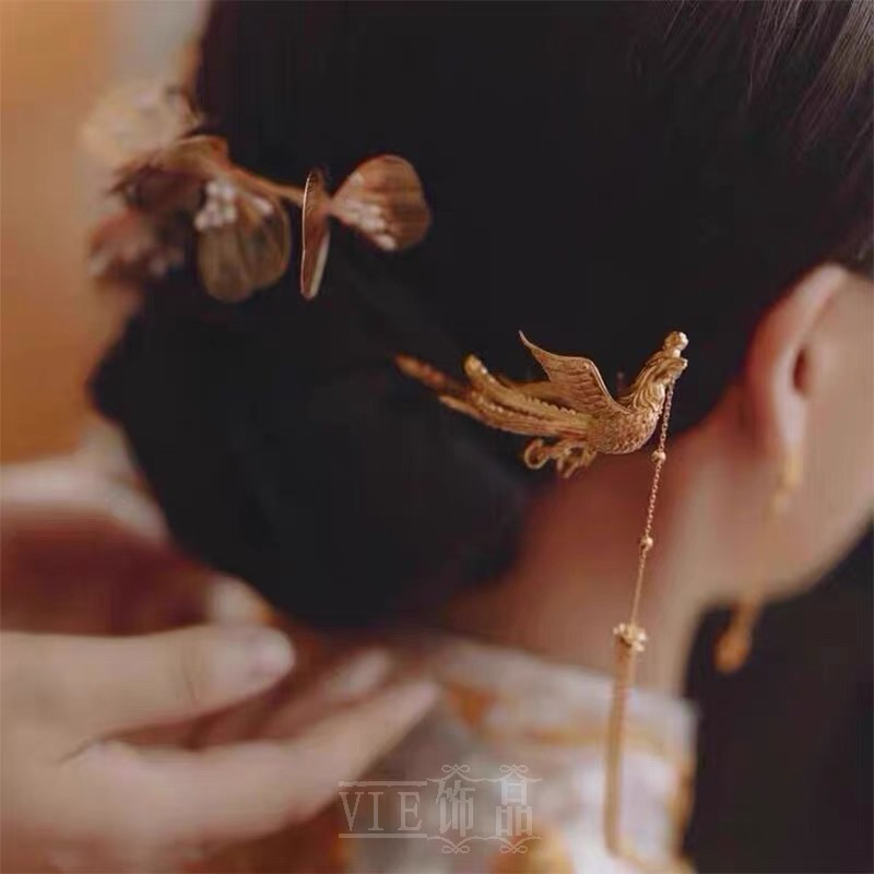 新娘中式文定 鳳凰髮簪髮飾