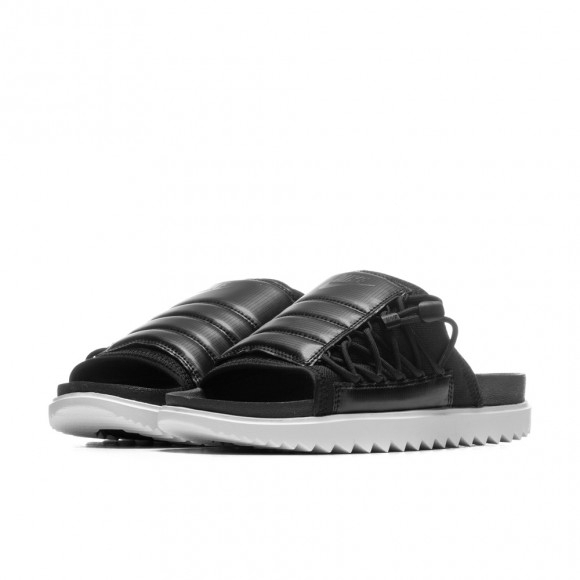 NIKE ASUNA 2 Slide 黑白配色 戶外休閒涼拖鞋 US10 厚鋸齒底 側綁拉繩設計