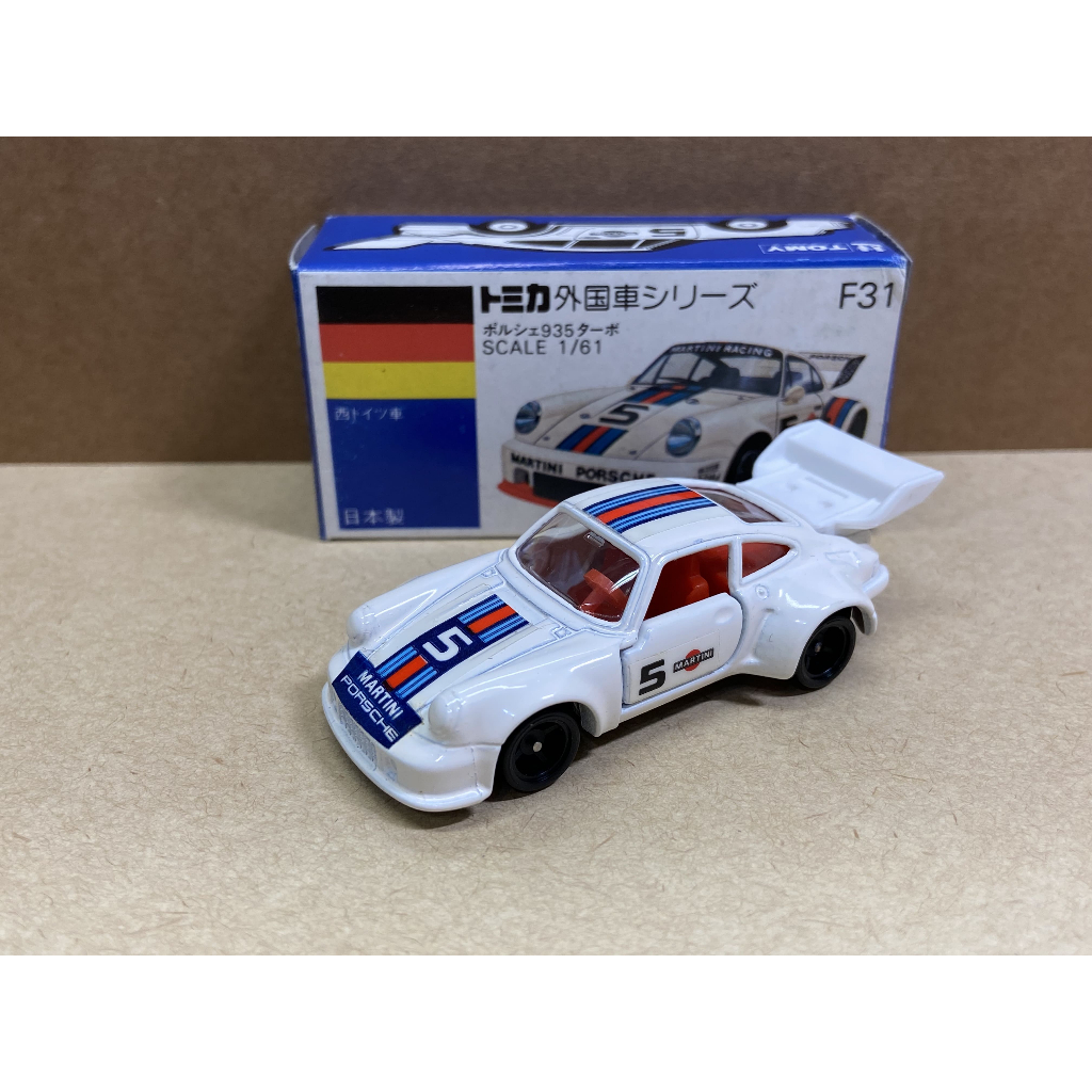 Tomica 日本製 藍盒 no.F31 PORSCHE 935 TURBO 保時捷 賽車 白尾翼版 絕版