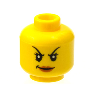 LEGO 樂高 黃色 人偶頭 單面臉 女生 壞蛋 3626cpb1275