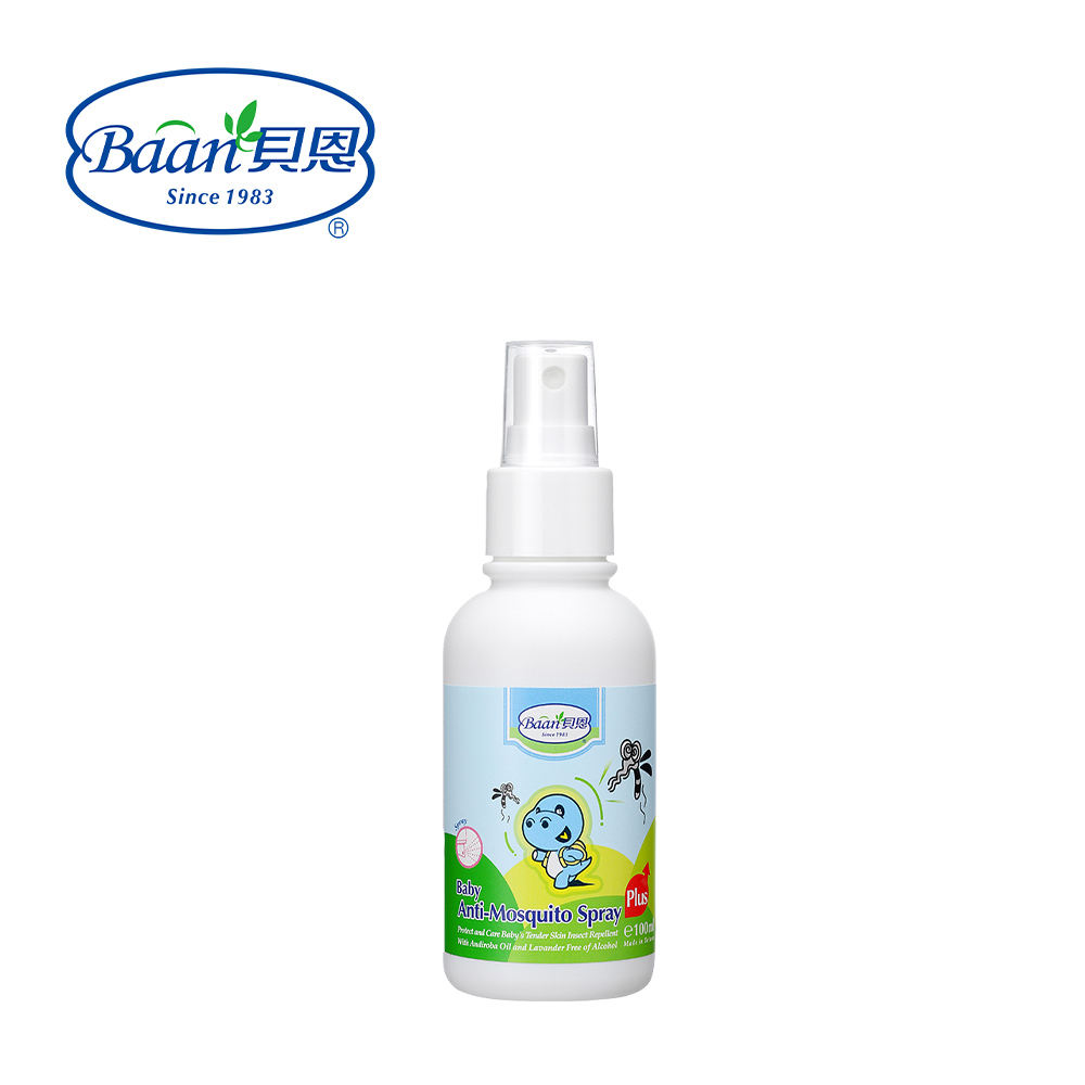 Baan 貝恩 嬰兒 小黑蚊 防蚊噴液100ml 防蚊液 驅蚊 天然精油【YODEE優迪】