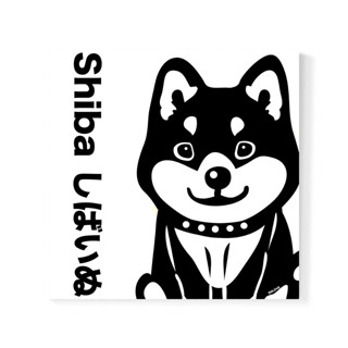 [ENLOVE] |臺灣製作| 柴犬 北歐裝飾掛畫 無框畫 文青風木框掛畫 餐廳客廳 壁掛裝飾 禮物 小孩房