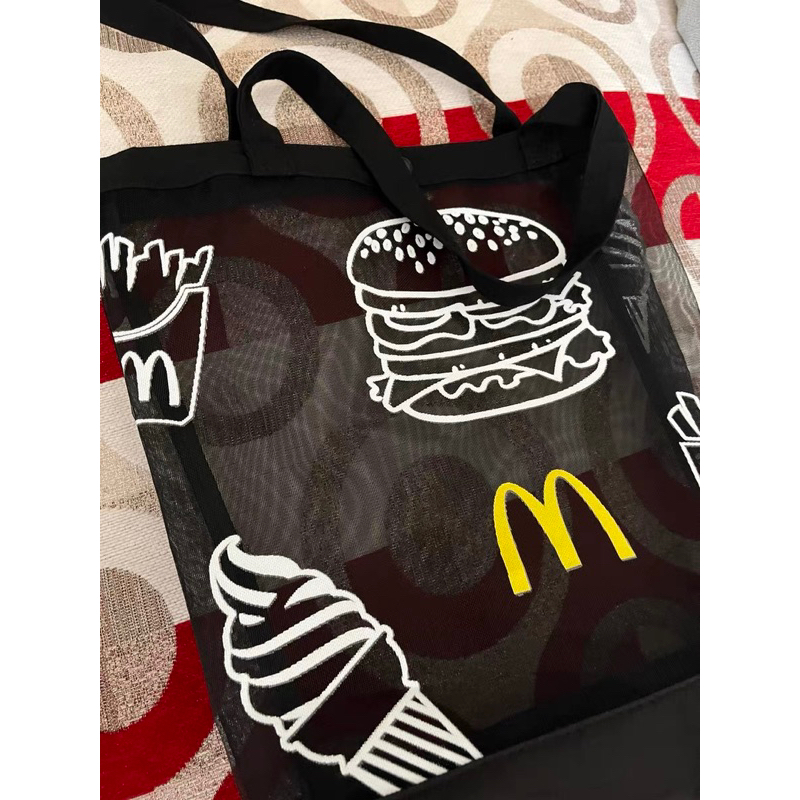 ⭕️台灣現貨⭕️麥當勞網紗包 小型托特包 折疊包 環保購物袋