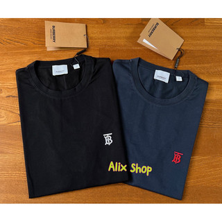 Burberry TB 刺繡 Logo 黑色、深藍色 素T 短袖 圓領 T恤。男女可穿。