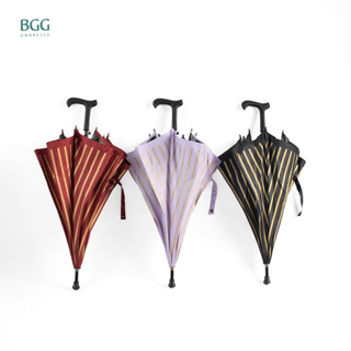 【BGG Umbrella】拐杖傘(23吋自動直傘) | 黑膠塗佈抗紫外線 時尚設計花色