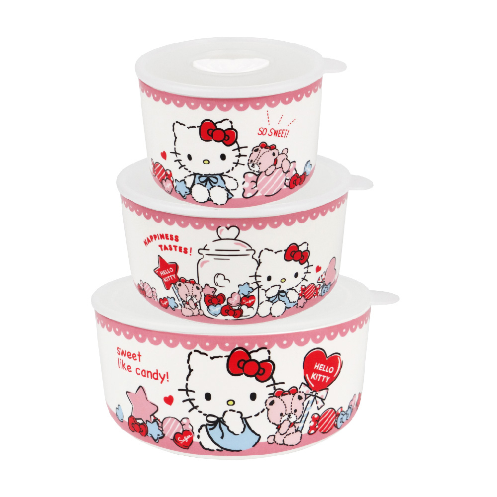 【生活工場】Hello Kitty3入保鮮碗-糖果 保鮮碗 密封 餐碗
