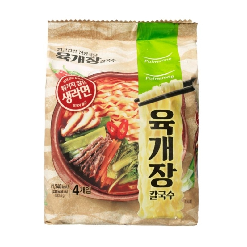 預購🇰🇷韓國 Pulmuone 辣牛肉湯刀削麵 4包/袋 韓國代購