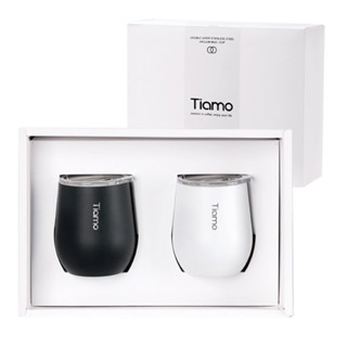 【Tiamo】對杯禮盒-陶瓷塗層真空保溫弧形杯/HJ1114A(200ml) | Tiamo品牌旗艦館