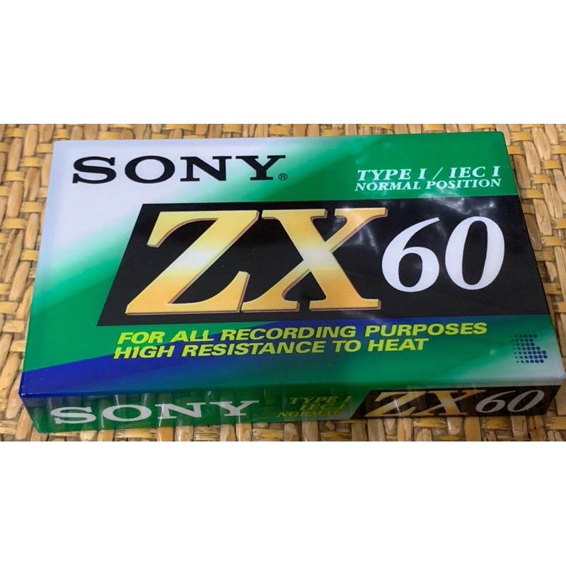 早期一共5捲不分售SONY ZX 60分空白錄音帶 空白卡帶 全新未拆封