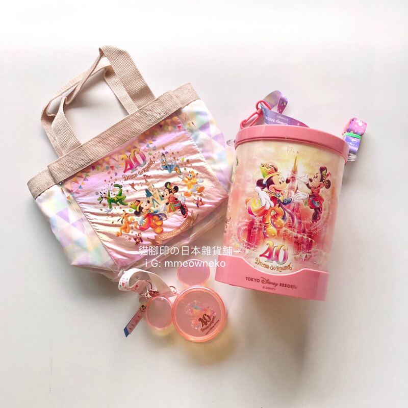絕版🔥日本東京海洋迪士尼樂園 40週年 娃娃吊飾 米奇 米妮 爆米花桶