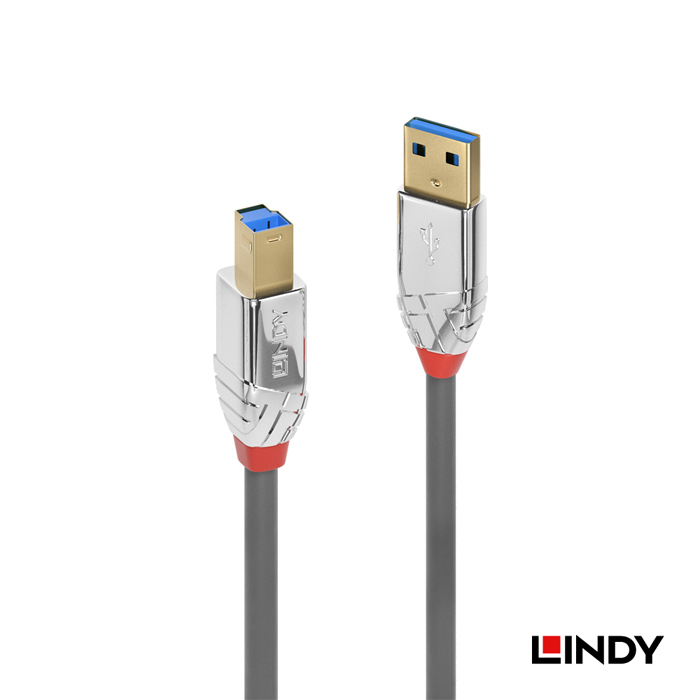 LINDY 林帝 CROMO USB3.0 Type-A/公 to Type-B/公 傳輸線 2m (36662)