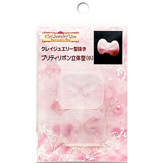 ✿粉紅豬✿～【日本製】327 日清 黏土模具 滴膠模具~蝴蝶結 (小)
