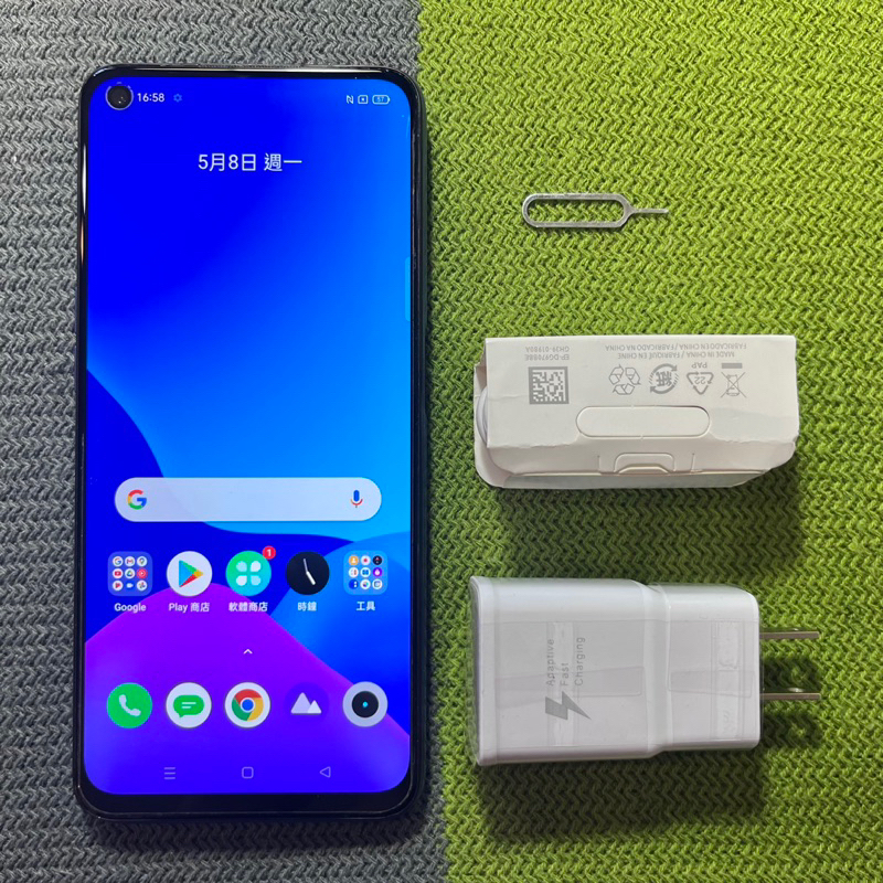 Realme 6 8G 128G 藍 9成新 6.5吋 雙卡雙待 指紋辨識 臉部辨識 realme6 二手機回收 二手