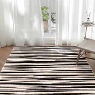 【范登伯格】比利時 Play簡約地毯-線條 黑 (80x150/160x230/200x290cm)