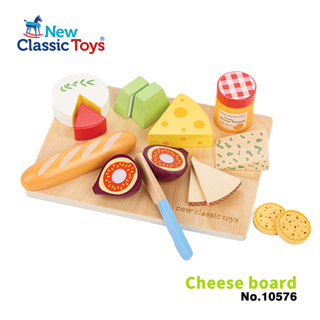 荷蘭New Classic Toys 香濃乳酪起司盤-10576 小廚房/廚房玩具/木製玩具/家家酒/認知學習/切切樂