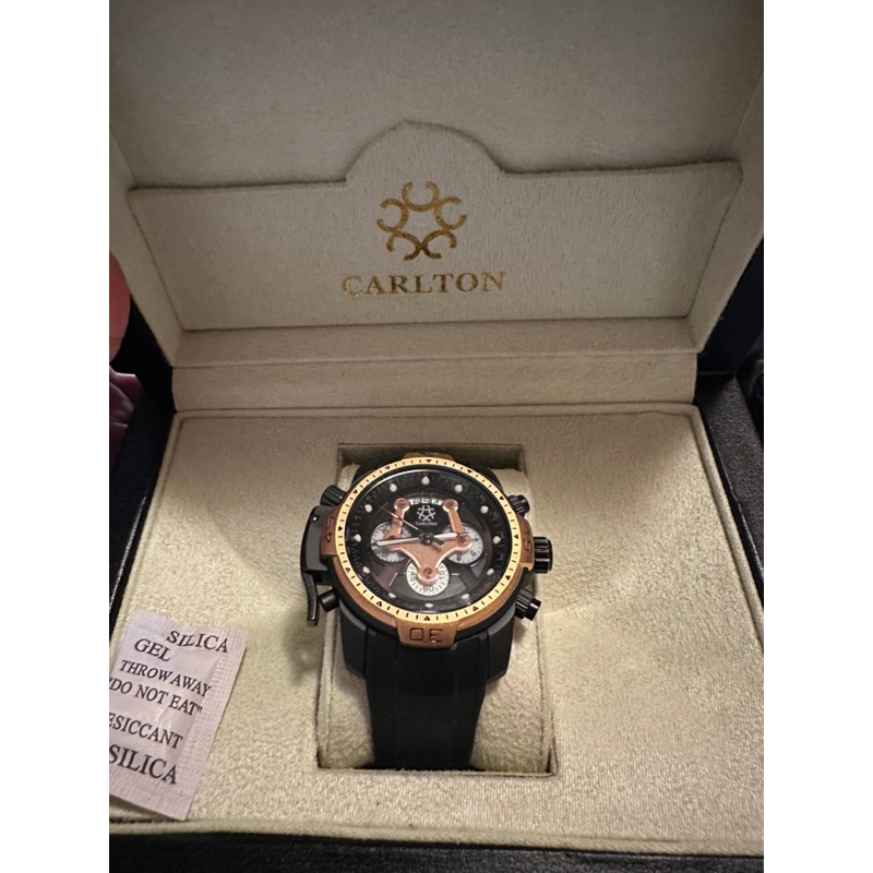 CARLTON CA0138-1 卡爾頓手錶 三眼手錶