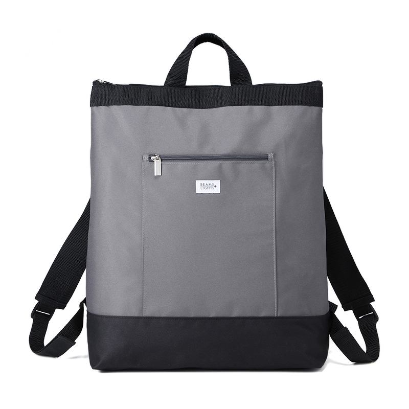 wbar☆日本BEAMS LIGHTS 鐵灰色大容量後背包 可放A4 旅行袋 運動包 手提袋 手提包
