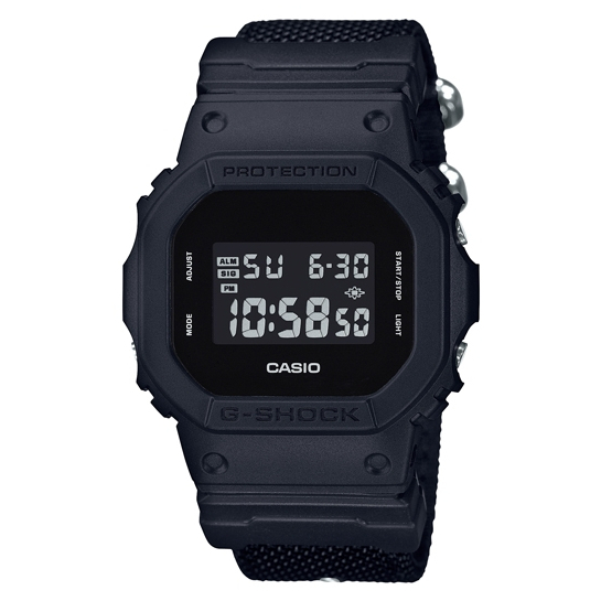 【CASIO】G-SHOCK 獨特磨砂黑外觀 尼龍錶帶設計 DW-5600BBN-1 台灣卡西歐公司貨