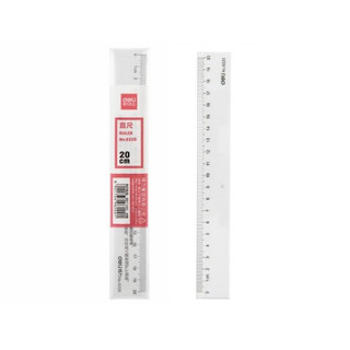 【SANDER】得力E6220塑膠直尺 20cm 辦公、文具 、學生用品