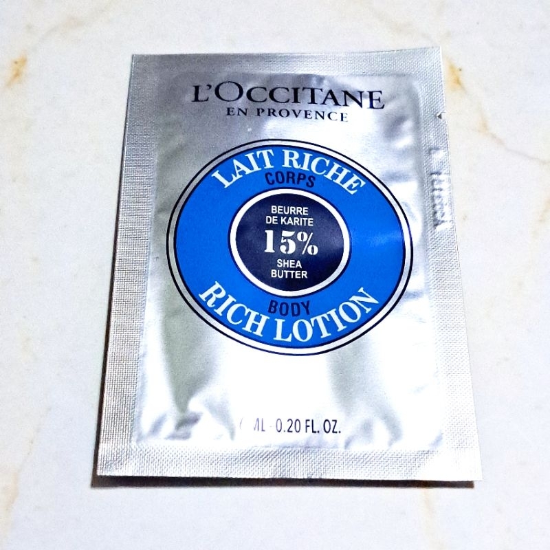 歐舒丹 15%乳油木保濕身體乳🍑6ml🍑LOCCITANE 乳油木保濕滋潤修護身體乳霜 護手霜 足霜 試用包 2024