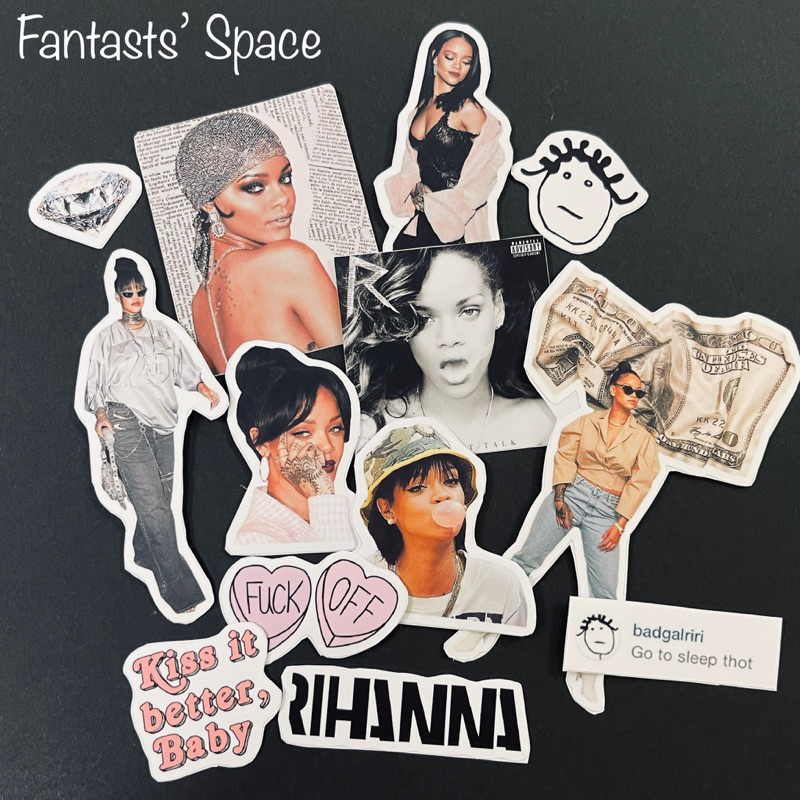 F•L🚀(現貨)共8款 Rihanna 蕾哈娜 珠光防水貼紙 手帳貼紙 貼紙 Fenty Beauty