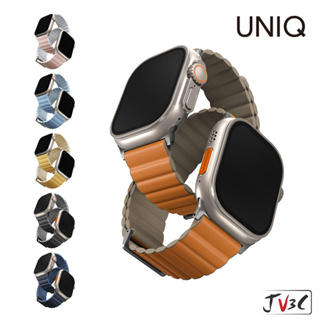 UNIQ Revix PE 雙色矽膠真皮錶帶 適用 Apple watch 錶帶 8 7 SE 6 5 45 44 41