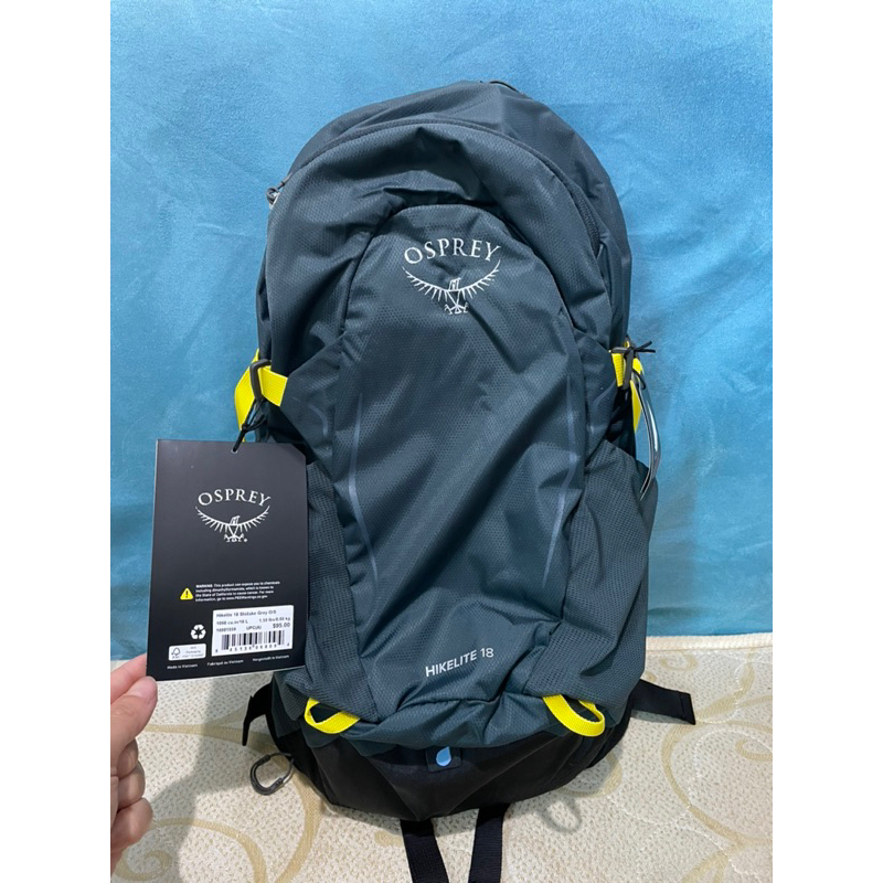 全新 osprey hikelite 18L 灰 中性款 登山背包 登山包 當日包 單攻包 戶外 露營 踏青 健行 旅遊