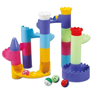 小牛津鈴鐺城堡溜溜樂-21pcs 滾珠塔 玩具 益智遊戲✪準媽媽婦嬰用品✪
