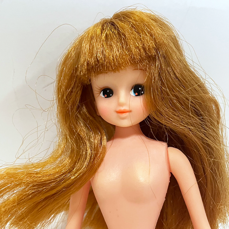 二手 早期 棕色髮 娃娃 人偶 懷舊 素體 裸娃