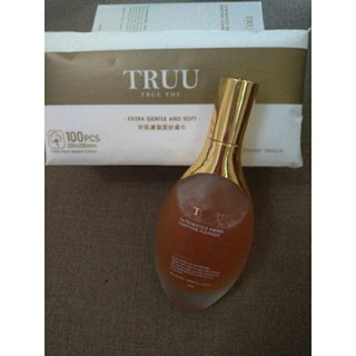 【TRUU 童】76酵母胺基酸淨膚潔顏露150g (防滑)與100%純棉植物纖維潔膚巾 (100p)【鍾明軒推薦】