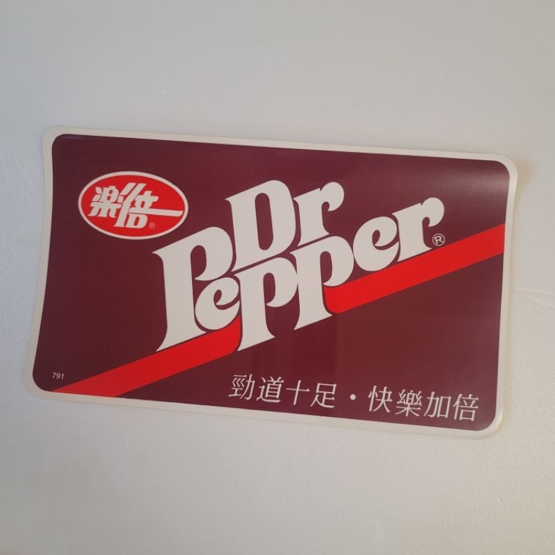 早期 懷舊 樂倍 Dr. Pepper 沙士 飲料 廣告 貼紙