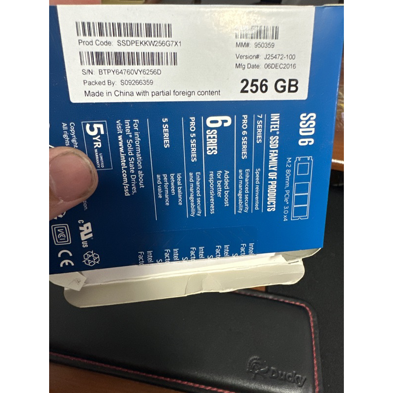 Intel 600 256G M.2 SSD