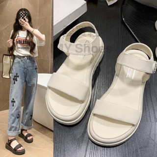 出清售完不追~~夏日經典款🥰厚底增高 一字涼鞋【臺灣現貨快速出貨】 拖鞋 休閒涼鞋 鬆高涼鞋 一字帶涼鞋 魔鬼氈涼鞋
