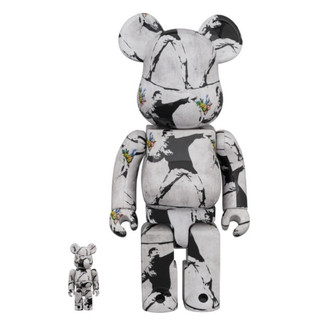 BE RBRICK 400% 100% 庫柏力克熊 FLOWER BOMBER BANKSY 班克斯 擲花者 丟花者