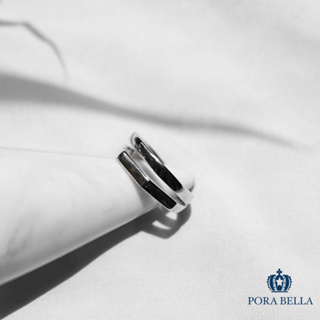 <Porabella>925純銀簡約氣質ins風戒指 設計款線條個性開口戒指 RINGS
